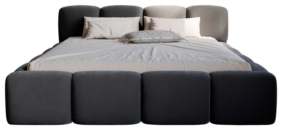 POLSTERBETT Lattenrost, Bettkasten 180/200 cm  in Schwarz  - Schwarz, Design, Holz/Textil (180/200cm) - Boxxx