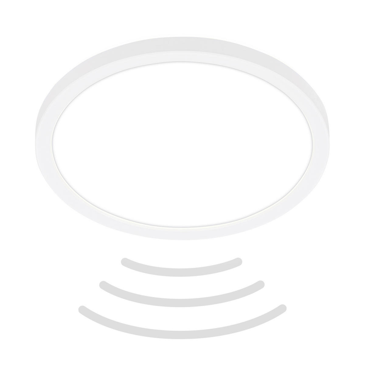 LED-BADEZIMMER-DECKENLEUCHTE Move 24/3 cm   - Weiß, Basics, Kunststoff (24/3cm)