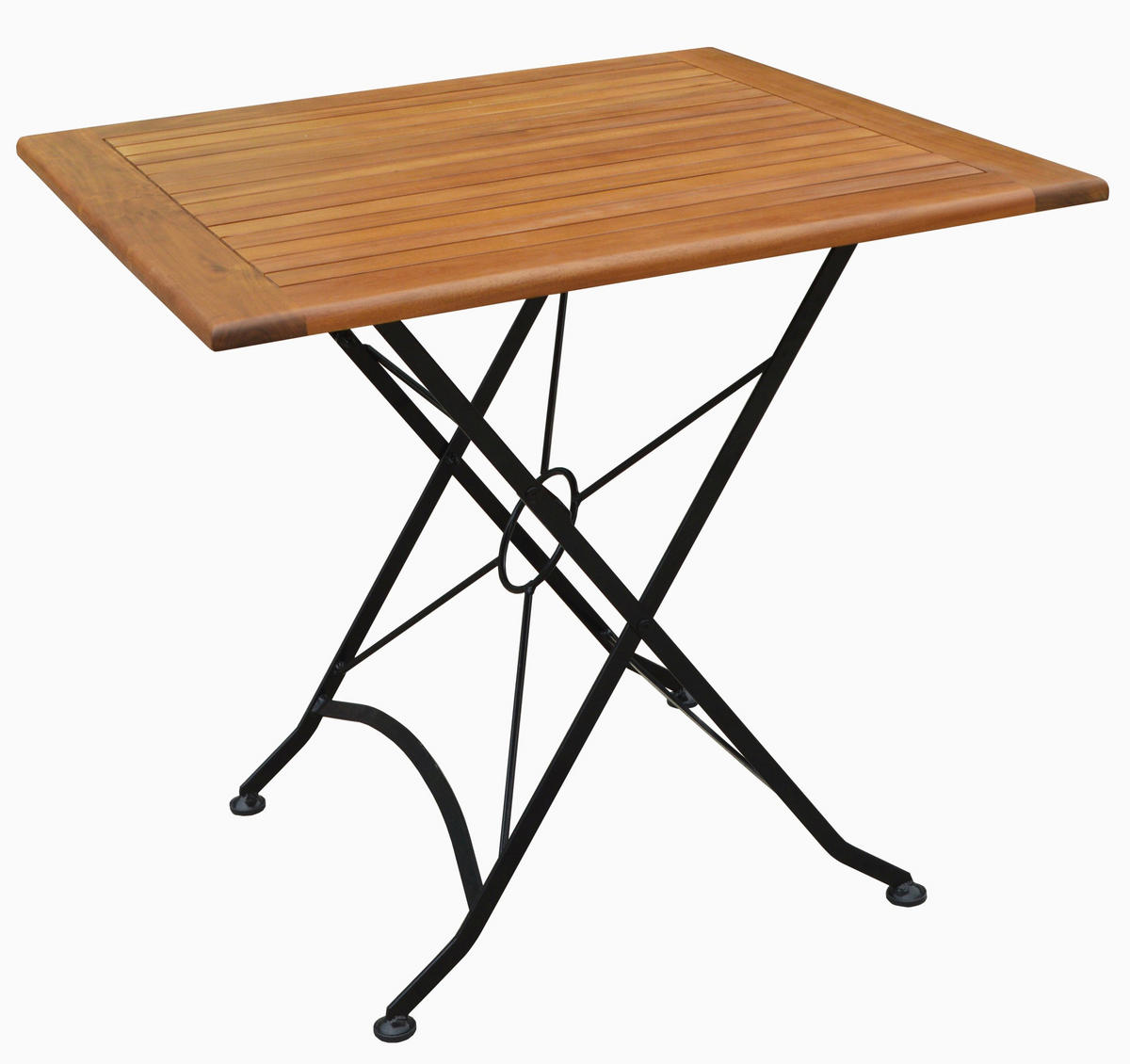 GARTENTISCHGRUPPE   - Anthrazit/Akaziefarben, Basics, Holz/Metall (80/75/80cm) - Gardenson