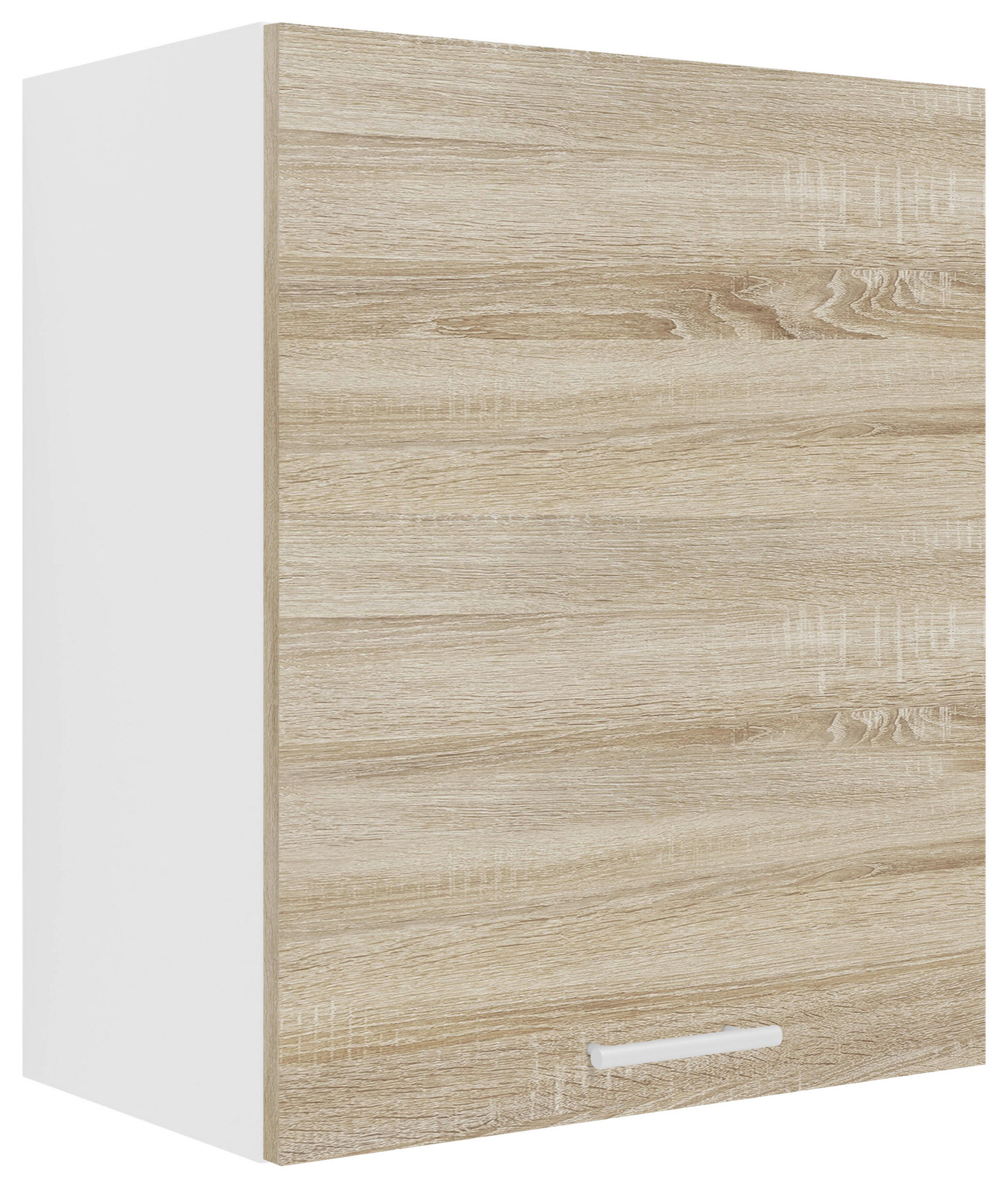 HÄNGESCHRANK Sonoma Eiche - Alufarben/Weiß, KONVENTIONELL, Holzwerkstoff/Metall (50/60/31cm) - MID.YOU