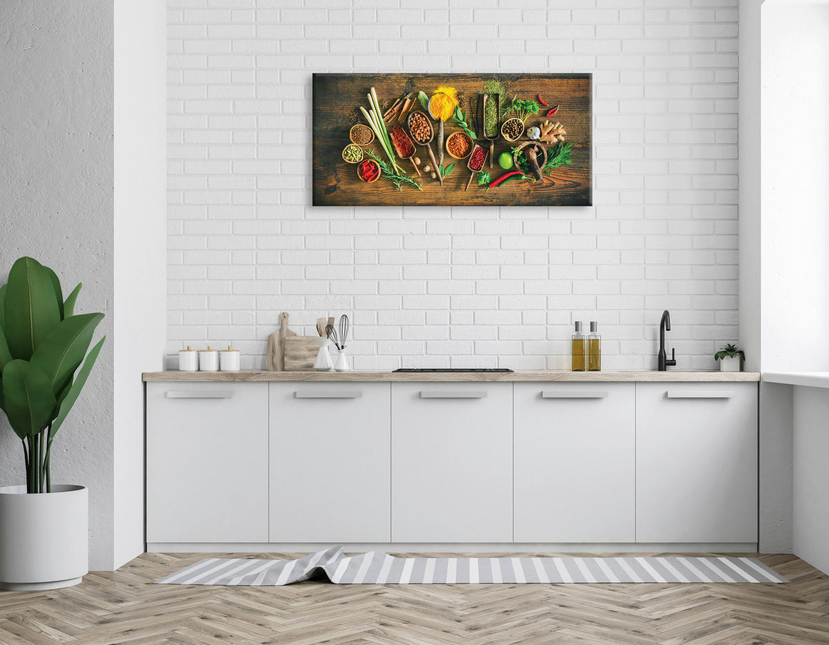 LEINWANDBILD Essen & Trinken 115/55 cm  - Multicolor, Basics, Holz/Papier (115/55cm) - Euroart