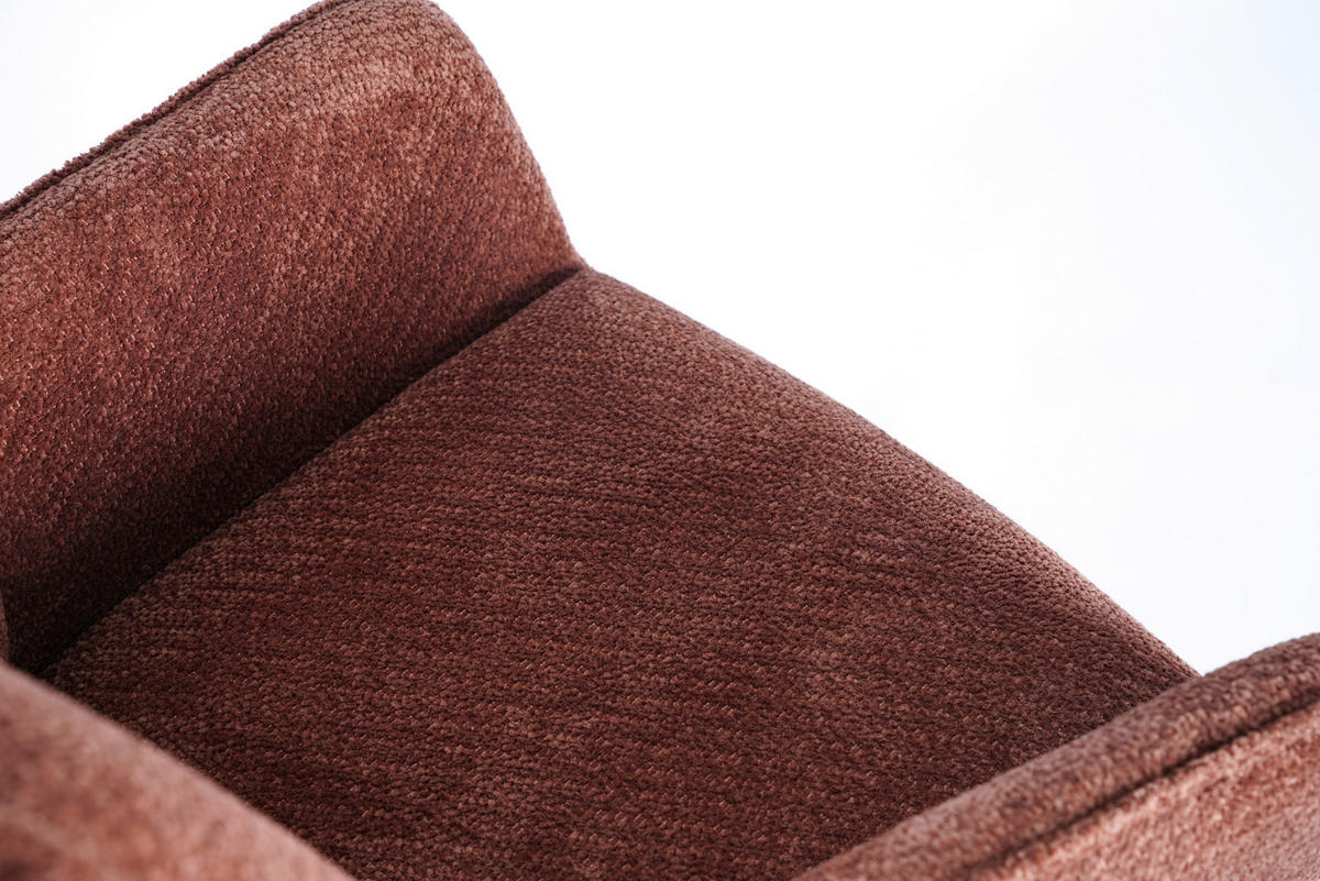 ARMLEHNSTUHL  in Eisen Webstoff  - Cognac/Schwarz, Design, Textil/Metall (64/88/60cm) - Novel