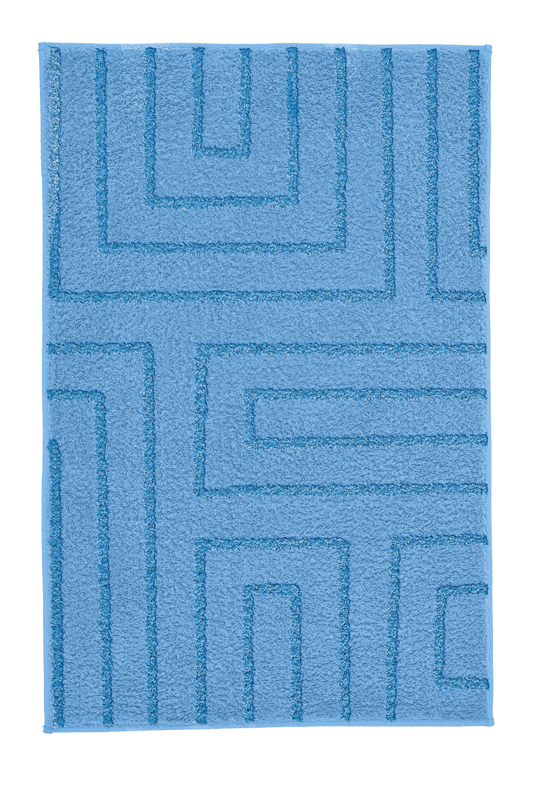 BADTEPPICH Samos Hellblau 60/90 cm  - Hellblau, Basics, Kunststoff/Textil (60/90cm) - Kleine Wolke
