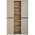 AKTENSCHRANK 120/197/40 cm - Eichefarben/Grau, MODERN, Holzwerkstoff (120/197/40cm) - Novel