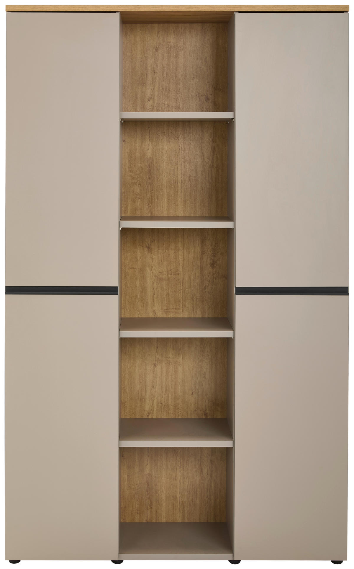 AKTENSCHRANK Grau, Eichefarben  - Eichefarben/Grau, MODERN, Holzwerkstoff (120/197/40cm) - Novel