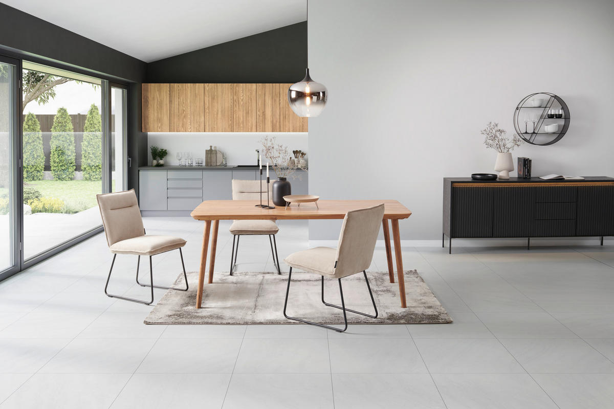 ESSTISCH Akazie Hartholz rechteckig Akaziefarben  - Akaziefarben, MODERN, Holz (175/76/90cm) - Livetastic