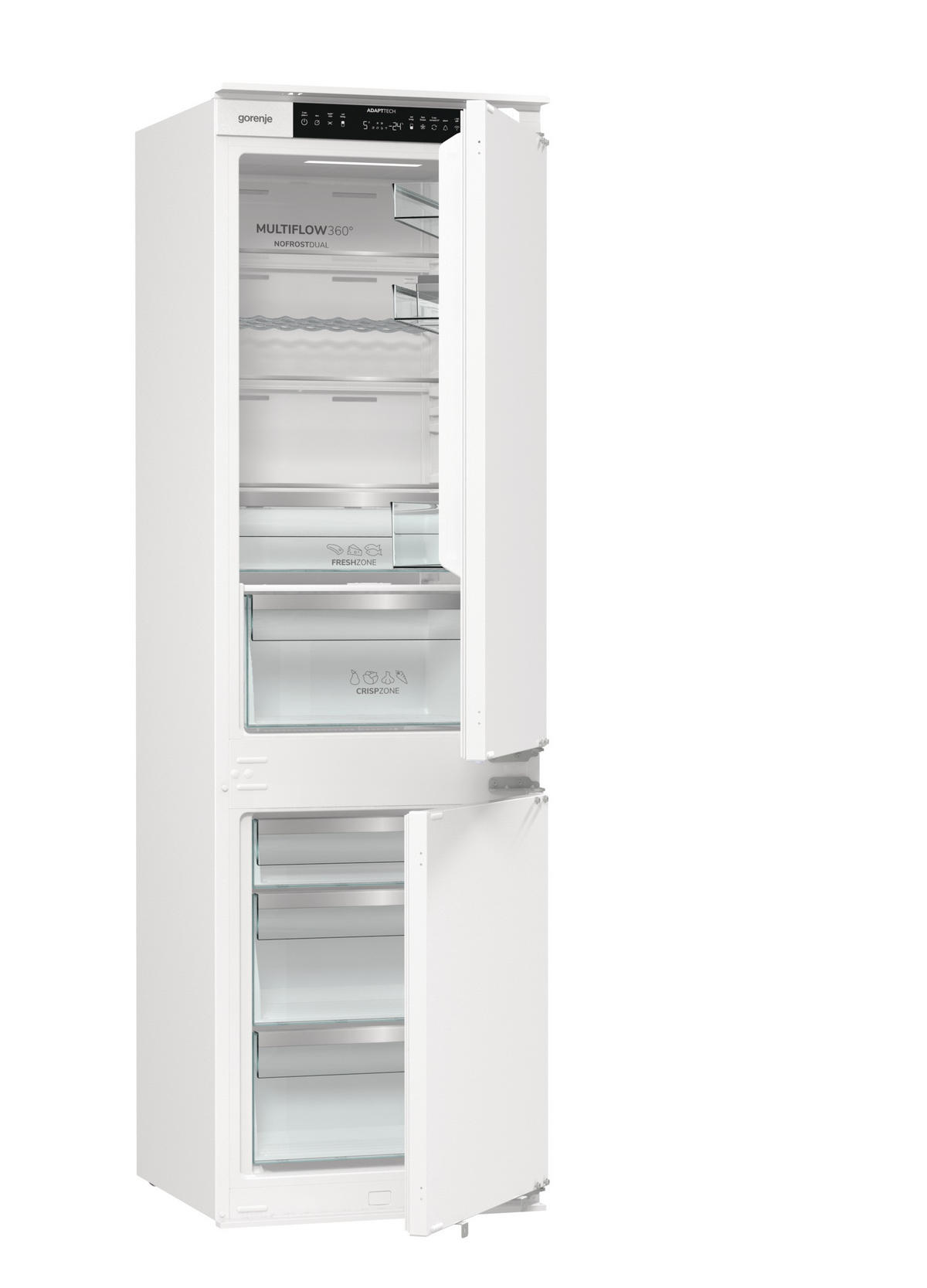 KÜHL-GEFRIER-KOMBINATION NRKI517D61WF  - Weiß, Trend, Metall (54/172,2/54,5cm) - Gorenje