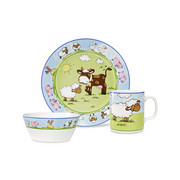 KINDERGESCHIRRSET Porzellan 3-teilig - Multicolor, Basics - MY BABY LOU
