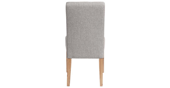 STUHL Webstoff Grau - Eichefarben/Grau, KONVENTIONELL, Holz/Textil (48/95/61cm) - Carryhome