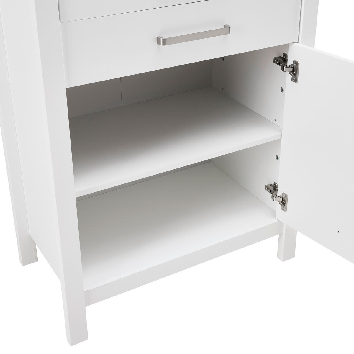 VITRINA 80/205/45 cm   - bijela/srebrne boje, Romantično / ladanjski, staklo/drvni materijal (80/205/45cm)