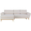 ECKSOFA in Webstoff Creme  175/282 cm  - Eichefarben/Creme, Design, Holz/Textil (175/282cm) - Carryhome