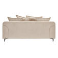 2,5-SITZER  in Chenille Beige  - Beige/Schwarz, KONVENTIONELL, Textil/Metall (200/84/99cm) - Carryhome