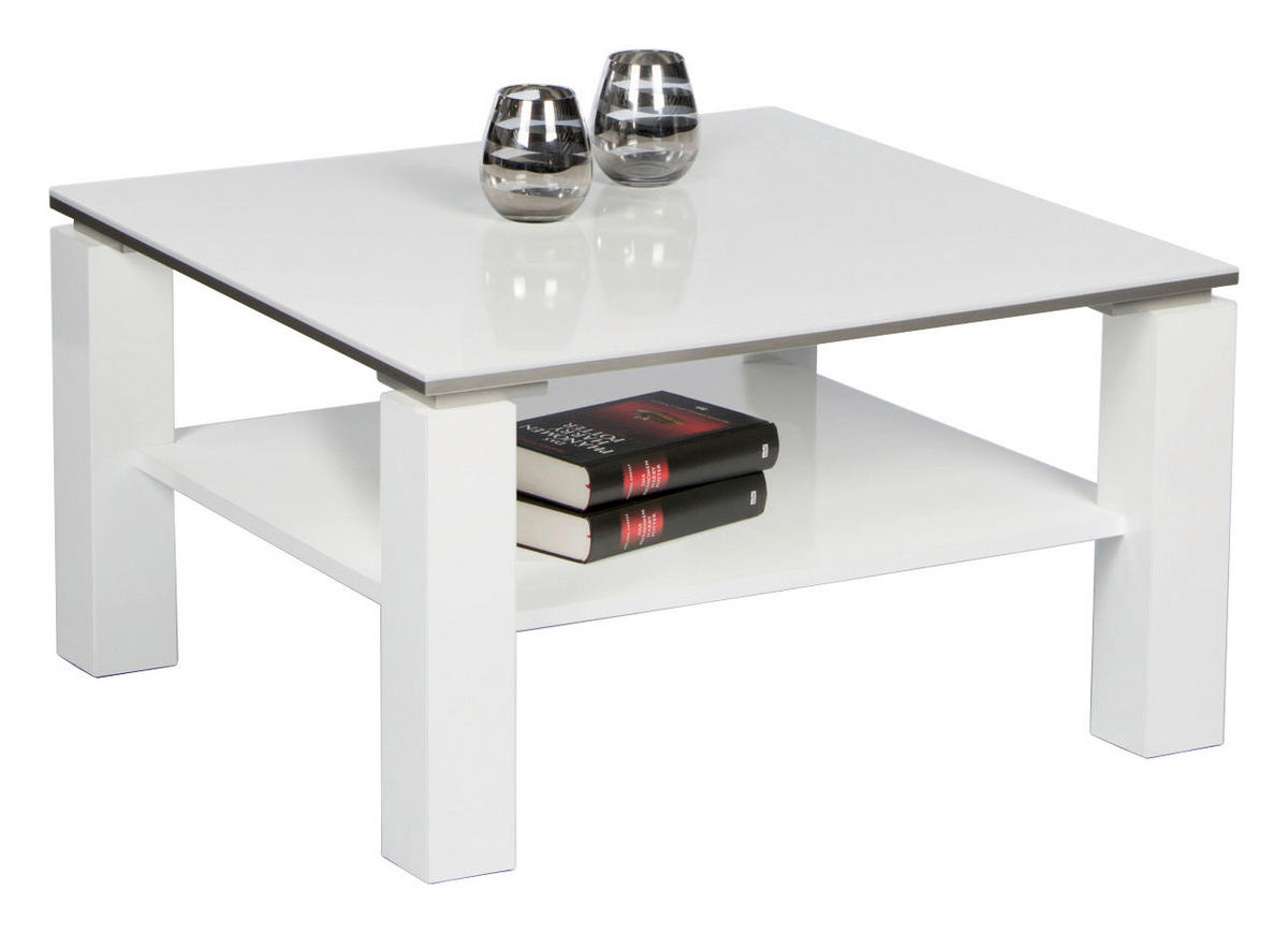 COUCHTISCH 75/75/41 cm quadratisch Weiß  - Weiß, Design, Holzwerkstoff (75/75/41cm) - MID.YOU