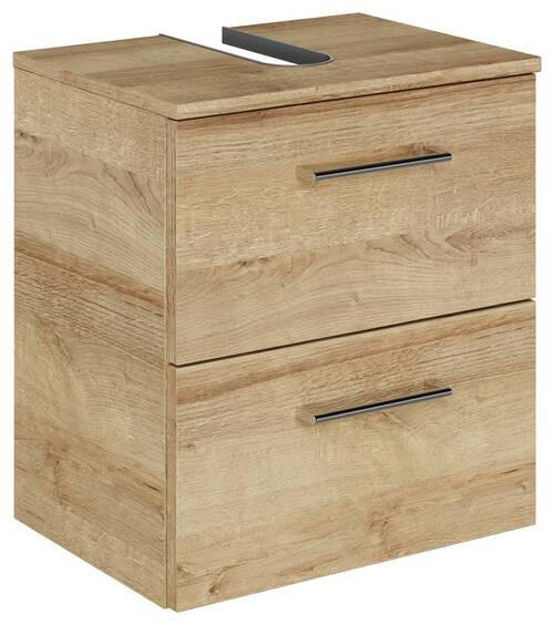 WASCHBECKENUNTERSCHRANK 45/49,8/33,3 cm  - Chromfarben/Hellbraun, KONVENTIONELL, Holzwerkstoff/Metall (45/49,8/33,3cm) - Sadena