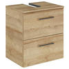 WASCHBECKENUNTERSCHRANK 45/49,8/33,3 cm  - Chromfarben/Hellbraun, KONVENTIONELL, Holzwerkstoff/Metall (45/49,8/33,3cm) - Sadena