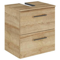 WASCHBECKENUNTERSCHRANK 45/49,8/33,3 cm  - Chromfarben/Hellbraun, KONVENTIONELL, Holzwerkstoff/Metall (45/49,8/33,3cm) - Sadena
