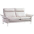 SOFA Echtleder Beige - Chromfarben/Beige, KONVENTIONELL, Leder/Metall (158/93/88cm) - Erpo
