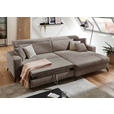 ECKSOFA inkl. Funktion Taupe Cord  - Taupe/Schwarz, KONVENTIONELL, Textil/Metall (290/178cm) - Cantus