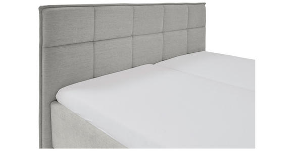 POLSTERBETT 180/200 cm in Hellgrau - Eichefarben/Hellgrau, Design, Holz/Textil (180/200cm) - Xora