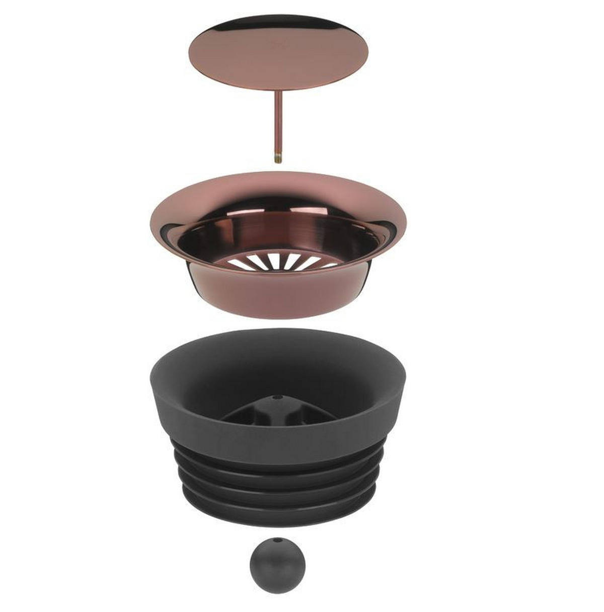 WASSERKARAFFE 1 L    - Edelstahlfarben/Schwarz, Basics, Glas/Kunststoff (1l) - WMF