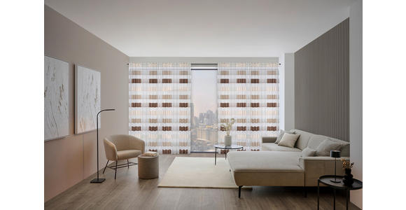 FERTIGVORHANG  halbtransparent   140/245 cm  - Taupe, Basics, Textil (140/245cm) - Dieter Knoll