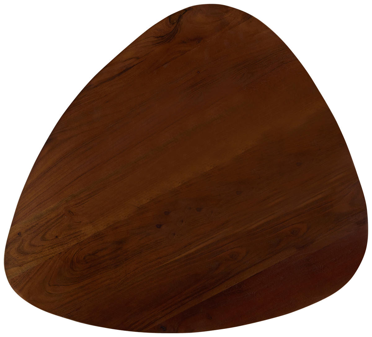 COUCHTISCH Akazie vollmassiv 76/37/68 cm dreieckig Walnussfarben  - Walnussfarben, Design, Holz (76/37/68cm) - Livetastic