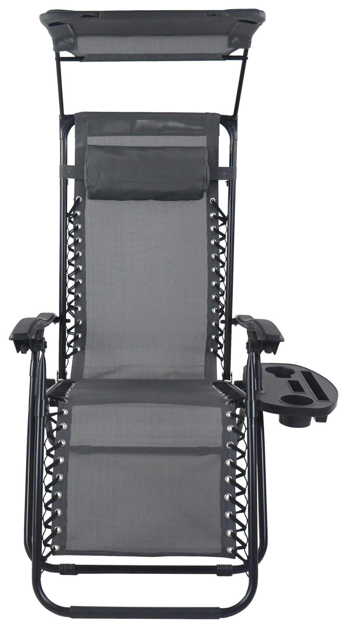 GARTENLIEGE 64/133/91 cm  - Hellgrau, MODERN, Textil/Metall (64/133/91cm) - Gardenson