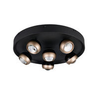 LED-DECKENLEUCHTE Orbit Select 50/13,5 cm  - Schwarz/Braun, LIFESTYLE, Metall (50/13,5cm)