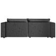ECKSOFA Anthrazit Webstoff Zierkissen, Rückenkissen, Rücken echt  - Anthrazit/Schwarz, MODERN, Kunststoff/Textil (153/250cm) - Xora