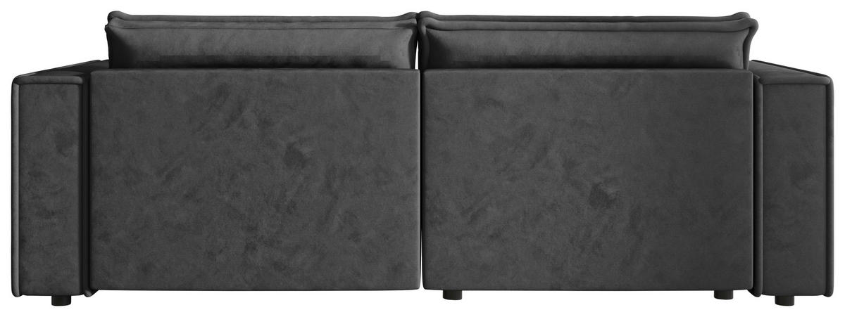 ECKSOFA Anthrazit Webstoff Zierkissen, Rückenkissen, Rücken echt  - Anthrazit/Schwarz, MODERN, Kunststoff/Textil (153/250cm) - Xora
