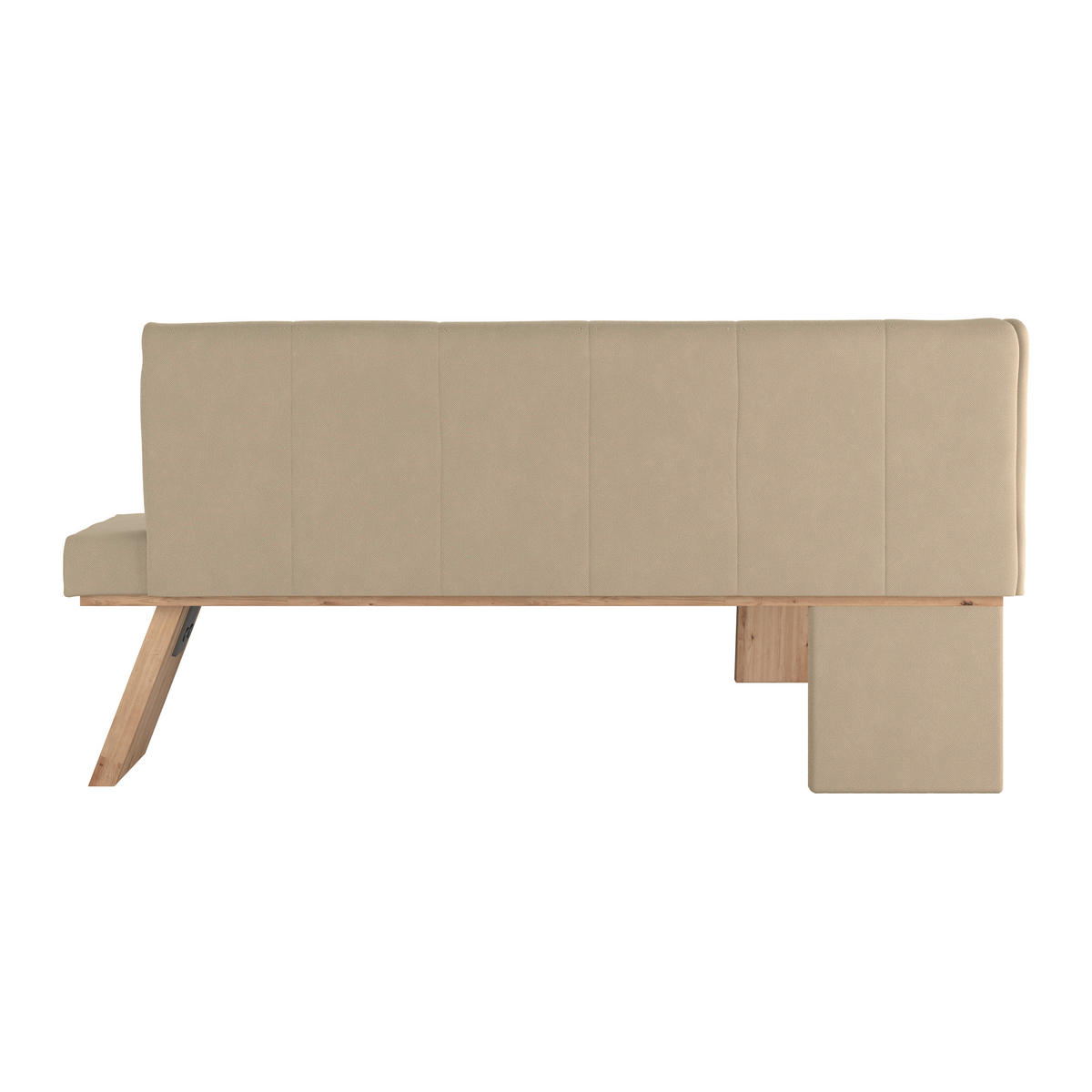 ECKBANK 150/185 cm Webstoff Beige   - Eichefarben/Beige, KONVENTIONELL, Textil (150/185cm) - Livetastic