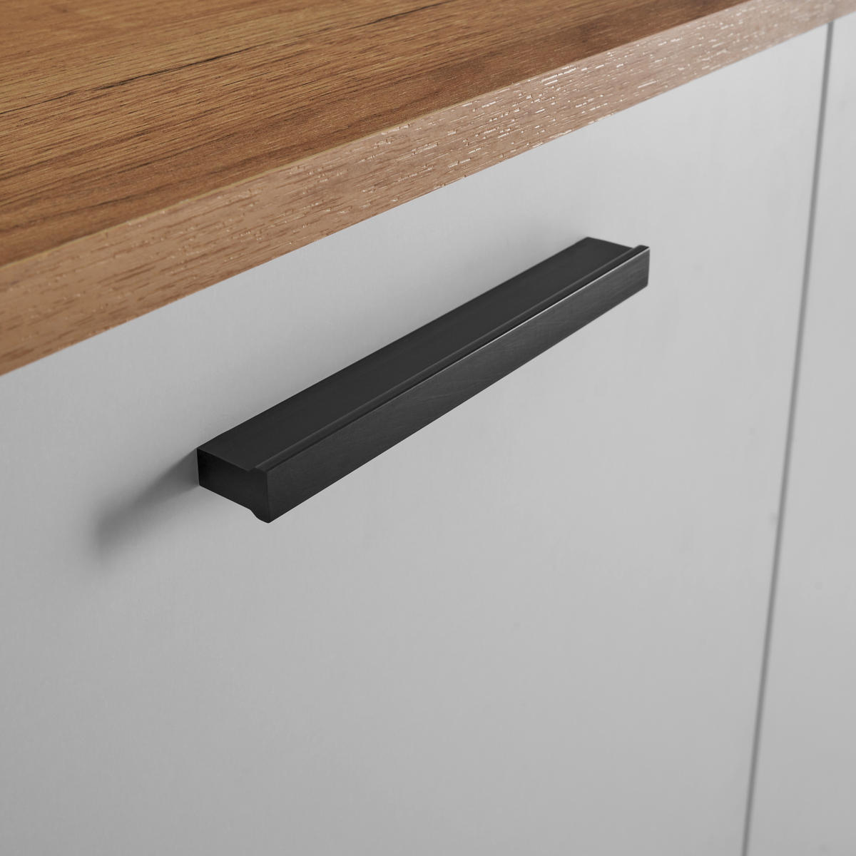 BUFFET 90/210/52 cm  in  - Eichefarben/Schwarz, Trend, Holzwerkstoff/Kunststoff (90/210/52cm)