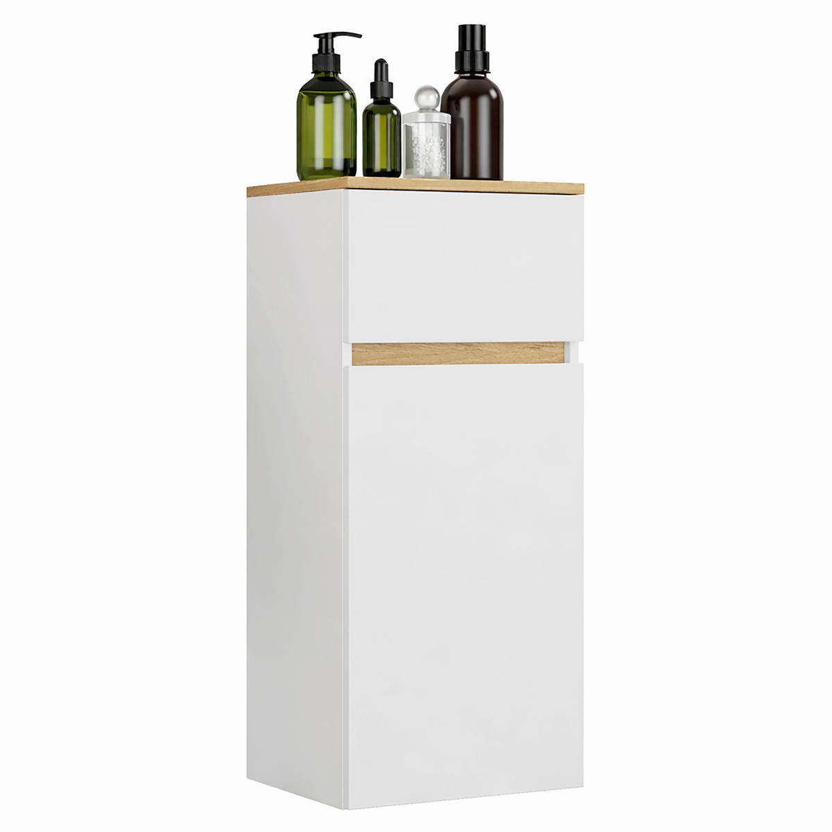 MIDISCHRANK 41/90/35 cm  - Honigeiche/Weiß, Trend, Holzwerkstoff (41/90/35cm) - MID.YOU