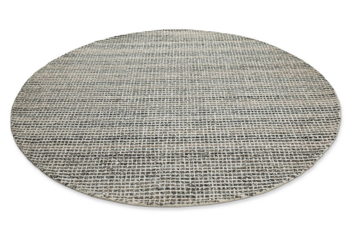 FLACHWEBETEPPICH  Wohnzimmer 200 cm Hamptons FOURTEEN Creme, Grau rund  - Creme/Grau, Basics, Textil (200cm) - WECON HOME