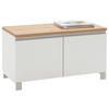 GARDEROBENBANK Dieter Knoll  in 84/45/40 cm  - Eichefarben/Silberfarben, Design, Holz/Metall (84/45/40cm) - Dieter Knoll