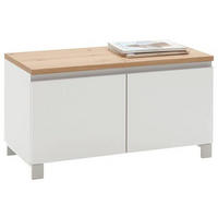 GARDEROBENBANK Dieter Knoll  in 84/45/40 cm  - Eichefarben/Silberfarben, Design, Holz/Holzwerkstoff (84/45/40cm) - Dieter Knoll