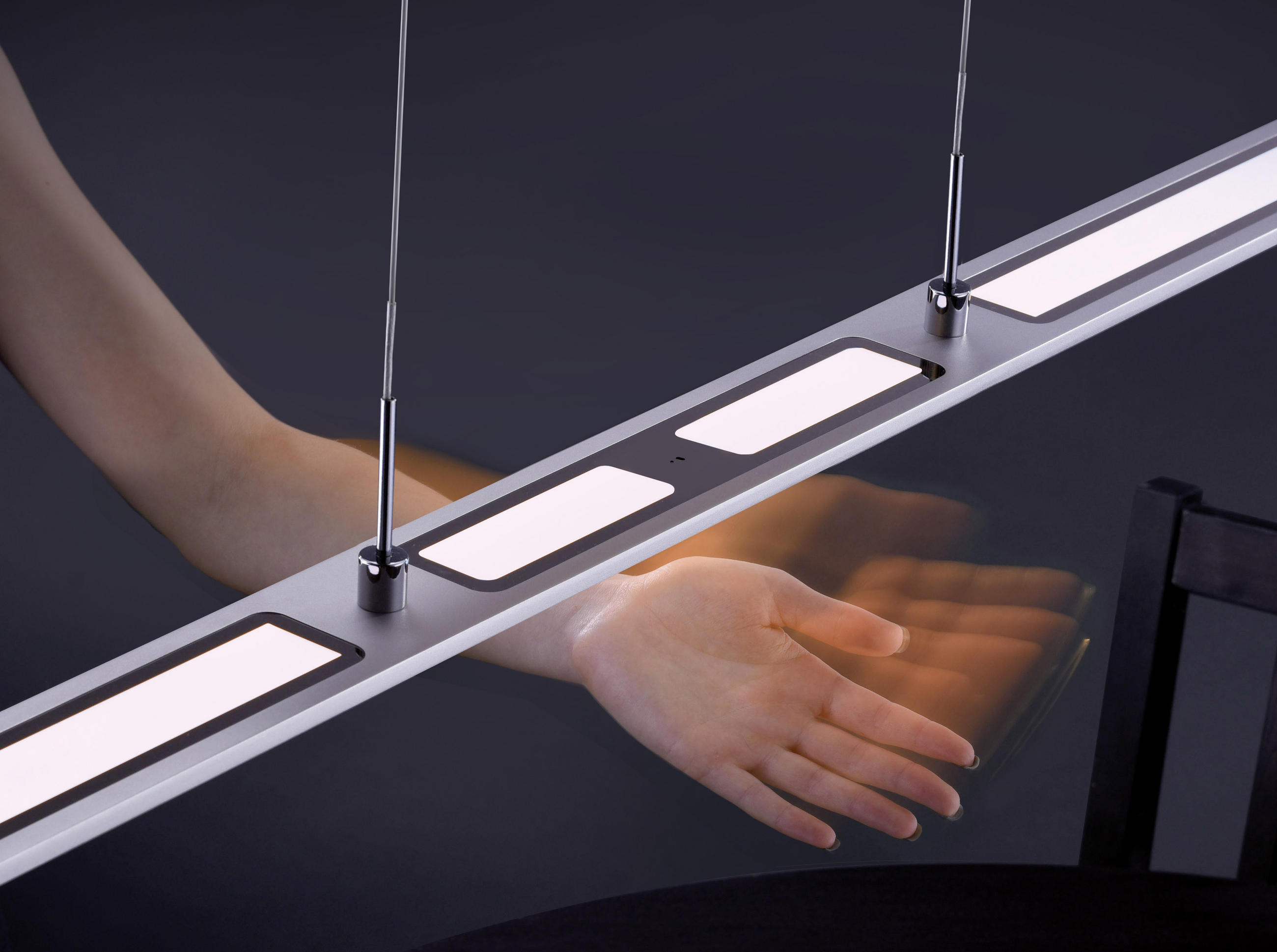LED-HÄNGELEUCHTE 100/7/160 cm  - Alufarben, Trend, Metall (100/7/160cm) - Paul Neuhaus