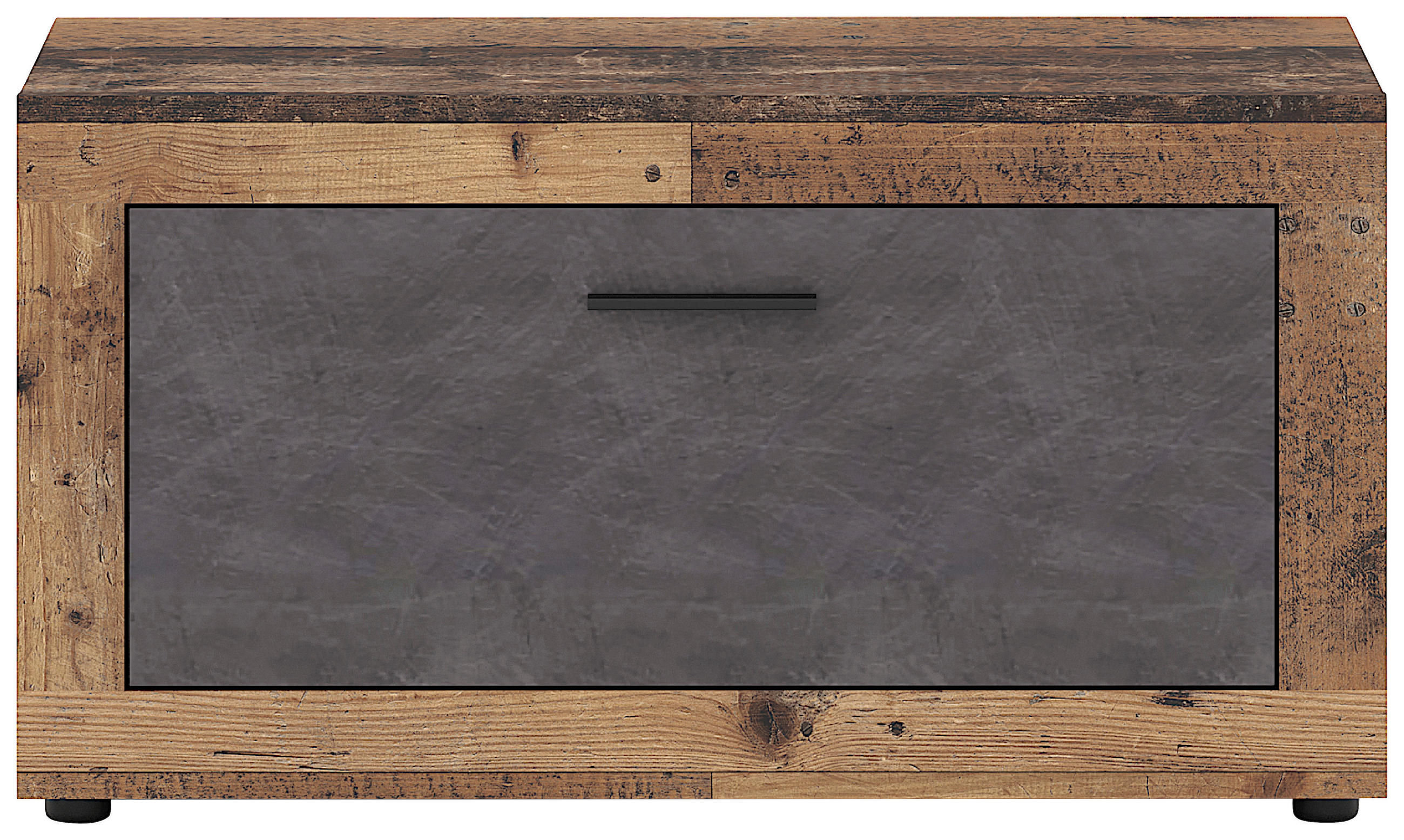 GARDEROBENBANK  in 88,9/48/40 cm  - Alteiche/Schwarz, Design, Holzwerkstoff/Kunststoff (88,9/48/40cm) - MID.YOU