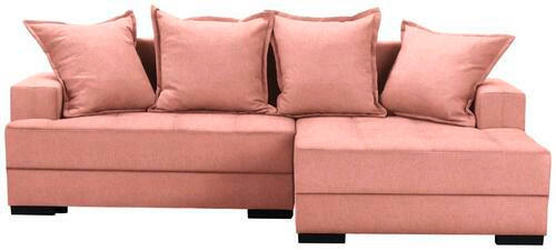 ECKSOFA in Webstoff Rot, Hellrot  238/148 cm  - Hellrot/Rot, KONVENTIONELL, Holz/Textil (238/148cm) - Carryhome