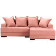 ECKSOFA in Webstoff Rot, Hellrot  - Hellrot/Rot, KONVENTIONELL, Holz/Textil (238/148cm) - Carryhome