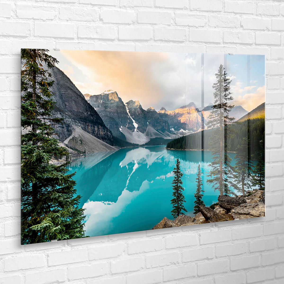 GLASBILD Landschaft & Natur 120/80 cm  - Multicolor, Basics, Glas/Papier (120/80cm)