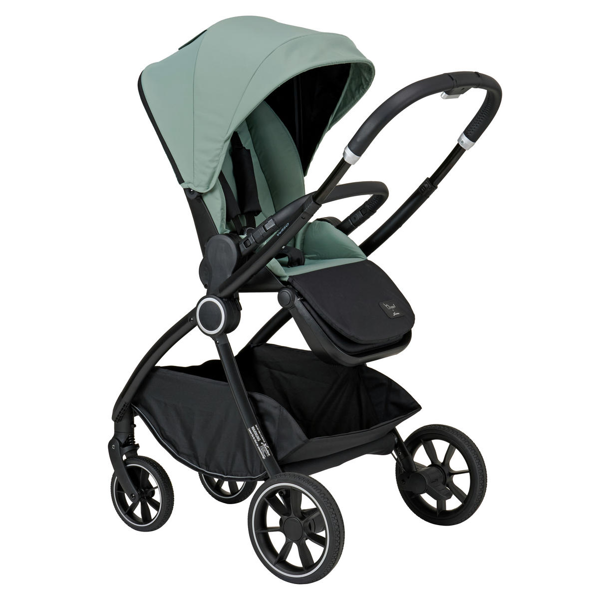 KOMBIKINDERWAGEN Verso Plus  - Schwarz/Mintgrün, Basics, Textil/Metall (86/62,5/108cm) - Hartan