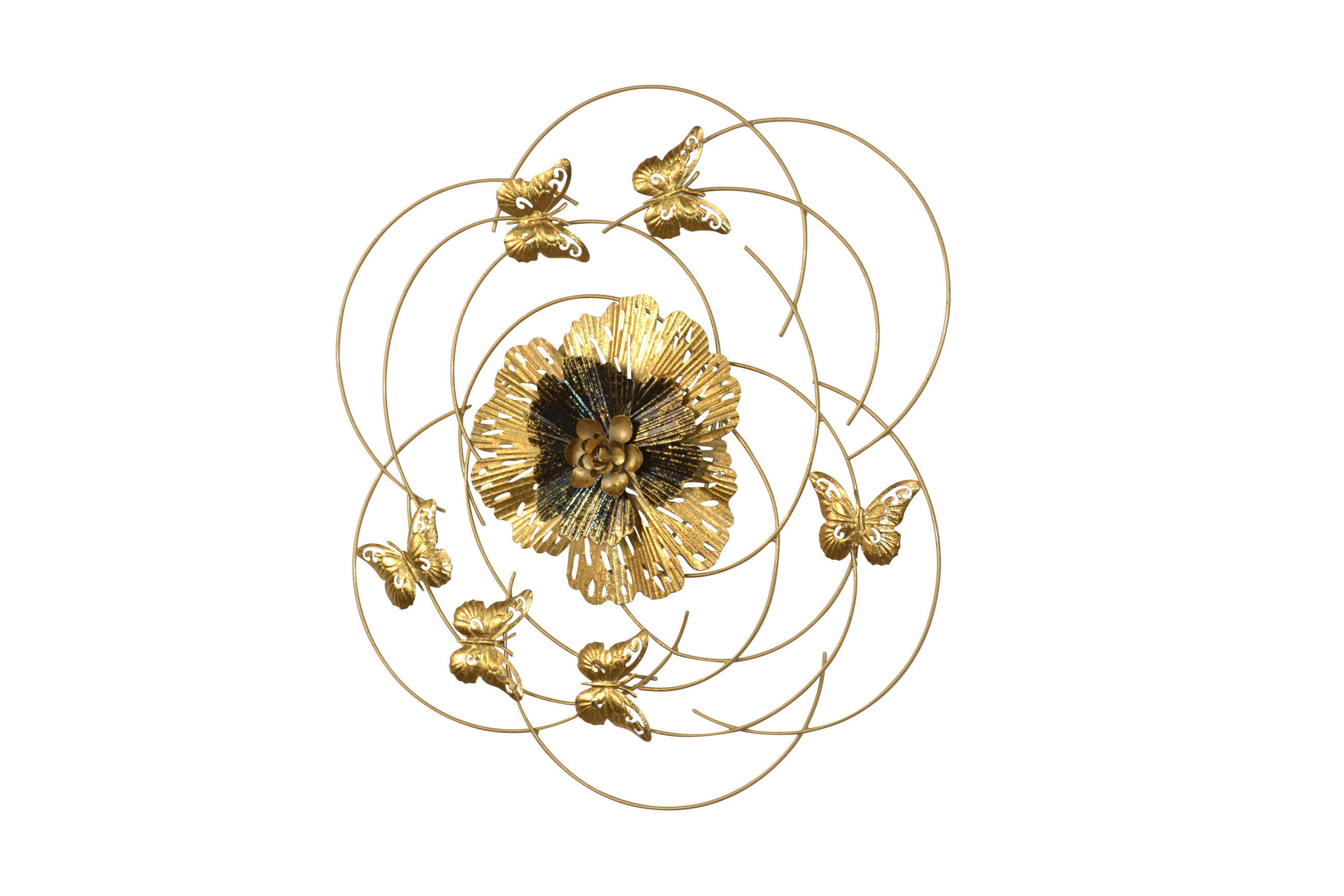 WANDDEKO Metall  - Goldfarben, Design, Metall (3/56/54cm) - MID.YOU