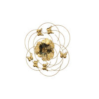WANDDEKO Metall  - Goldfarben, Design, Metall (3/56/54cm) - MID.YOU