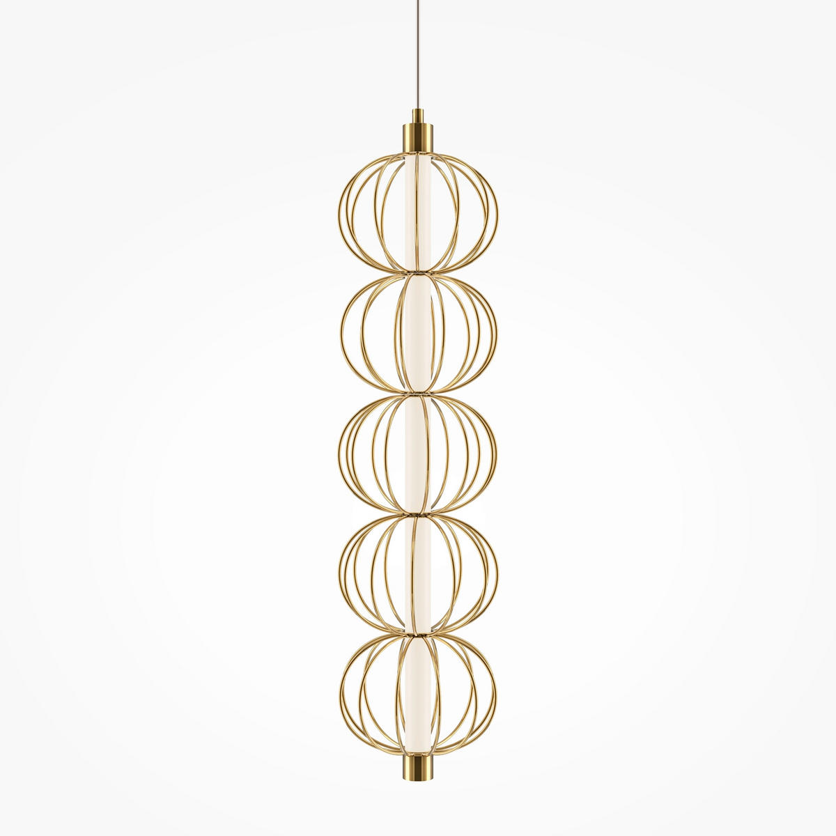 PENDELLAMPA Golden Cage 13.9/375.8 cm  - guldfärgad, Design, metall (13.9/375.8cm) - MAYTONI
