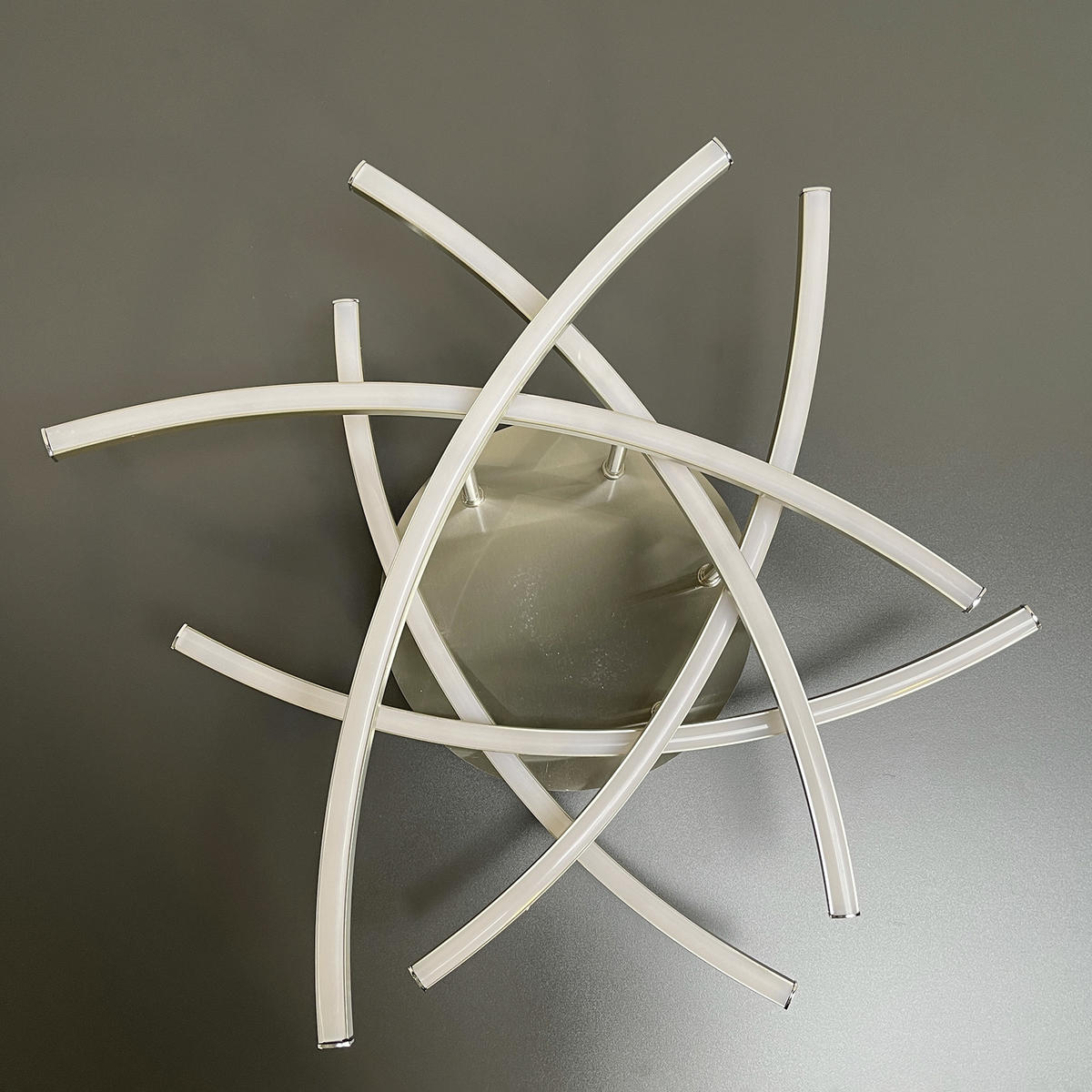 LED-DECKENLEUCHTE 50 cm  - Nickelfarben, Design, Metall (50cm) - Fischer & Honsel