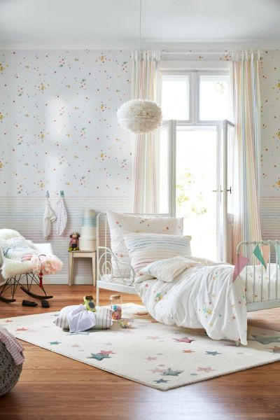 DĚTSKÝ KOBEREC, 80/150 cm, bílá, světle modrá, světle růžová - bílá/světle modrá, Trend, textil (80/150cm) - Esprit