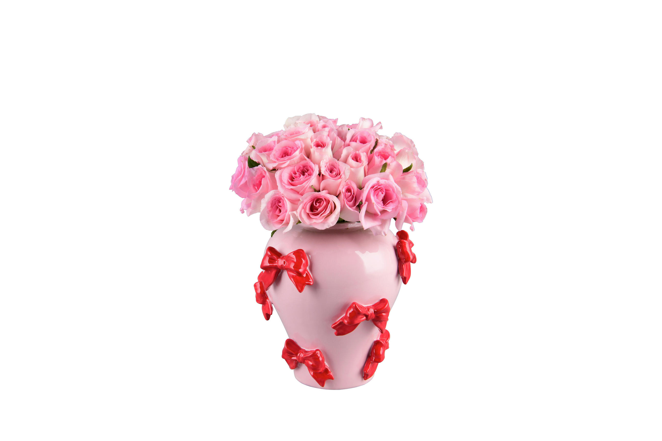 DEKOVASE  - Rot/Rosa, Basics, Keramik (21,5/22/21,5cm)
