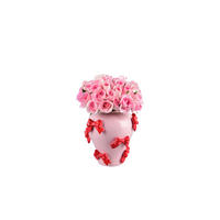 DEKOVASE  - Rot/Rosa, Basics, Keramik (21,5/22/21,5cm)