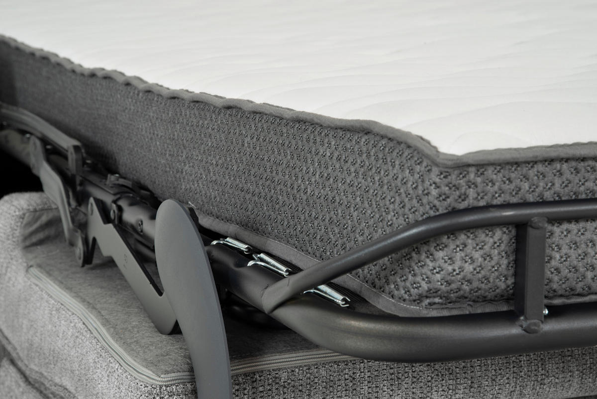 SCHLAFSOFA Webstoff Greige  - Greige/Schwarz, Design, Kunststoff/Textil (205/83/100cm) - Xora